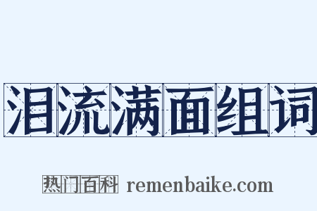 泪流满面组词是什么意思的图片
